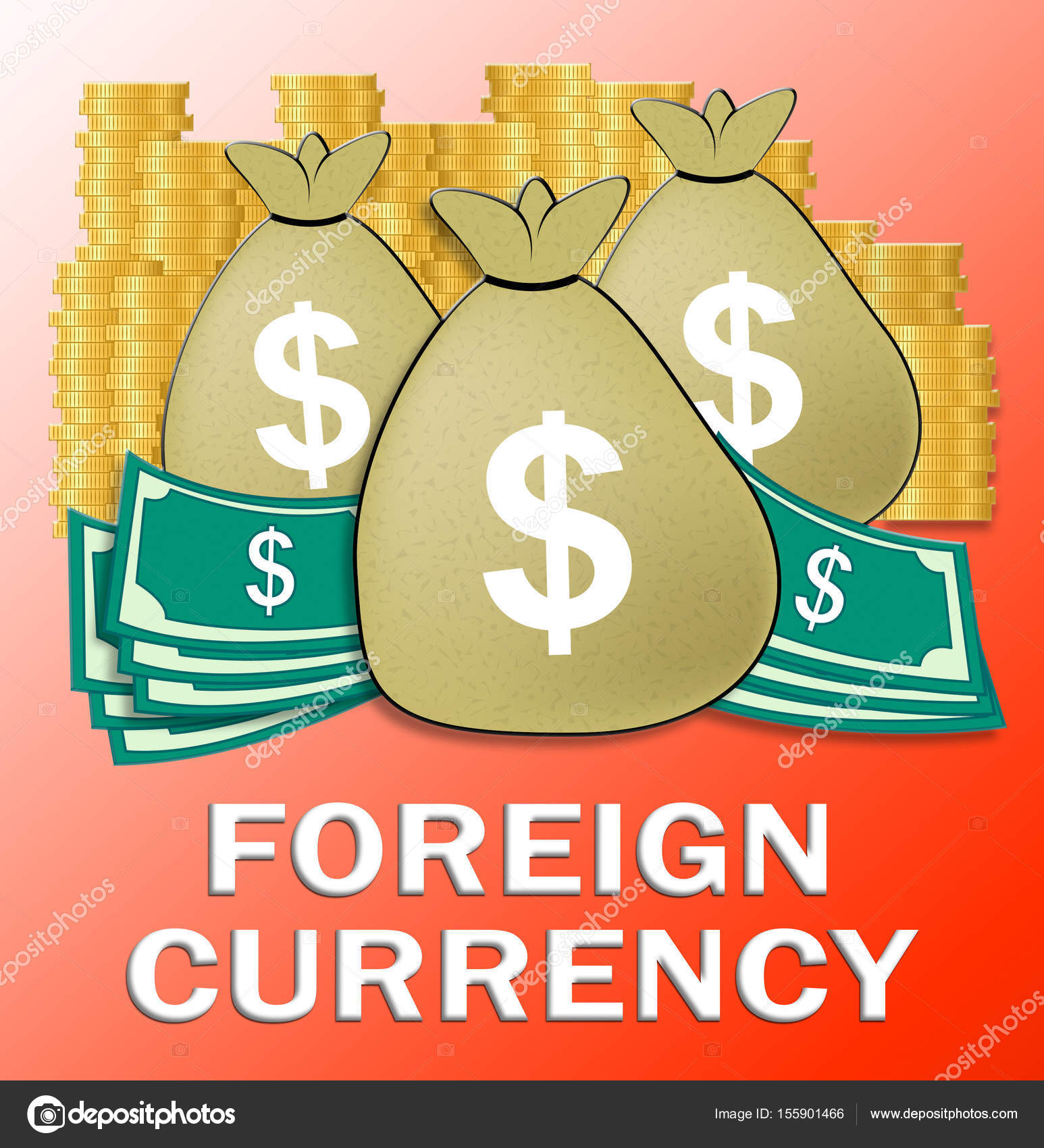 For!   eign Currency Meaning Forex Rate 3d Illustration Stock Photo - 